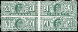 * SG#266 - 1902. KEVII. 1p. Dull Blue-green. Block Of Four. Printed By De La Rue. Superb Well Centered Fresh Un-mounted  - Autres & Non Classés