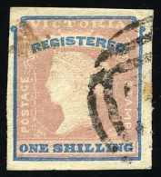 Obl. SG#34 - 1s. Rose Pink And Blue. REGISTERED. Used. VF. - Andere & Zonder Classificatie