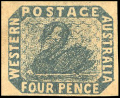 * SG#3b - 4d. Deep Dull Blue On Buff Paper. Large Margins. Rare Color. SUP. - Other & Unclassified