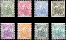 * SG#117 / 124 - 8 Values. VF. - Barbados (...-1966)