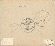 Obl. SG#0 - Precursor. PAKISTAN. Letter Stamped With CàD ''KAROR 16 April 17'' On The Back + Military Cancel. VF. R. - Fidschi-Inseln (...-1970)