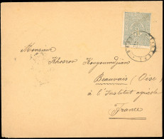 Obl. SG#0 - TURKISH Stamps YT#85. 1pi. Grey-blue, Used BADGDAD - TURQUIE-----  2-th ---- 1897 On Letter To BEAUVAIS - OI - Iraq