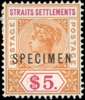 * SG#105 - 5£. Orange And Carmine. Optd ''SPECIMEN''. SUP. - Sonstige & Ohne Zuordnung