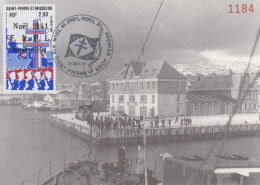 Carte  Maximum  1er  Jour   SAINT  PIERRE  MIQUELON    Noël    1991 - Maximumkarten