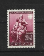 TIMBRE SERBIE OCCUPATION  ALLEMANDE  ANNEE 1942 NEUF* N°85 NH - Serbia