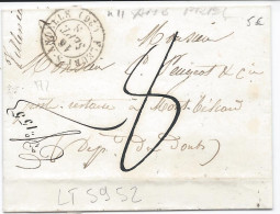 LT5952   Enveloppe De FLEURY-S-ANDELLE(26), Pour MONTBELIARD(24) Du 16 Sept. 1848, Taxé - 1801-1848: Precursors XIX