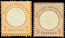 * 21 + 24 - 2k. Orange + 9k. Brun-rouge (*). 2 Valeurs. Petits Défauts. - Other & Unclassified