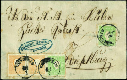 Obl. 11a X 2 - + 13 X 2 (1 Déf.) Obl. S/lettre De WESZPRIM Du 31 Janvier 1861 à Destination De WIEFELBURG. B. R. - Other & Unclassified