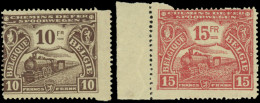 ** COB#TR125/126 - Colis-postaux. Tirage De Malines. 10F.brun Foncé + 15F. Rouge. Légère Rousseur. TB. - Sonstige & Ohne Zuordnung
