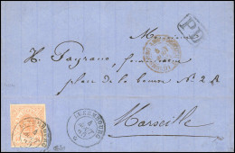 Obl. 11 - 40c.  Rouge-orange (1 Marge Au Filet), Obl. S/lettre Frappée Du CàD Du LUXEMBOURG Du 4 Août 1865 à Destination - Other & Unclassified