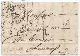LT5953   Lettre De LAVELANET(8) Pour LIMOUX-S-AUDE(10), Du 13 Juil. 1839 - 1801-1848: Vorläufer XIX