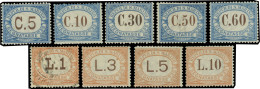 * 19/27 - Timbres-Taxe. 9 Valeurs. N°24 Obl. TB. - Autres & Non Classés