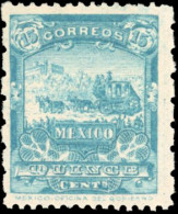 * 140 - 15c. Bleu-vert. Variété De Perforation. SUP. - Mexico