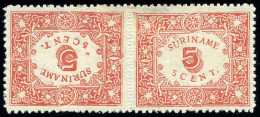 (*) 58a - 5c. Rouge. Tête-bêche. SUP. - Suriname ... - 1975