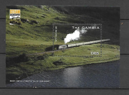 Gambia 2004 Trains - The 200th Anniversary Of Steam Locomotives MS #1 MNH - Gambia (1965-...)