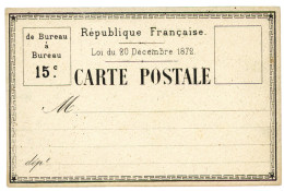 France : Précurseur - Essai De Carte Postale à 15 C. - Sonstige & Ohne Zuordnung