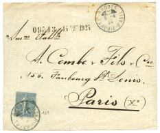 France : N°161 Obl. Càd 1 Cercle "RHODES TURQUIE D'ASIE" (1924) Sur Devant De Lettre - Andere & Zonder Classificatie