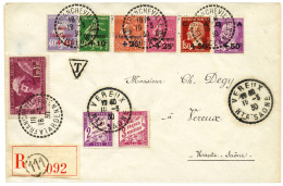 France : N°249/251 + N°253/255 + 256 Obl. Sur Lettre - Altri & Non Classificati