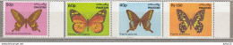 PAKISTAN 1983 Fauna Insects Butterflies MNH(**) Mi 579-582 #Fauna68 - Schmetterlinge