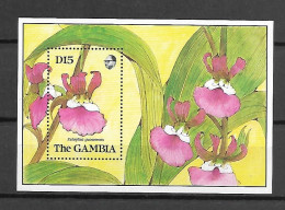 Gambia 1989 Flowers - Orchids MS #1 MNH - Gambie (1965-...)