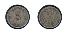 Allemagne  5 Pfennig 1893 D, Type Ll, KM# 11, Deutsches Reich, - 5 Pfennig