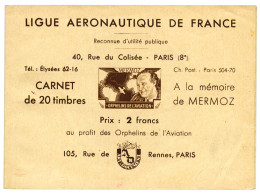 France : Mermoz - LIGUE AERONAUTIQUE DE France - Autres & Non Classés
