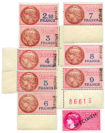 France : Timbres Fiscaux - "Médaillon De Daussy" De 1935, Fond "rose", Médaillon "rouge-brun" Et V.F. En Bleu - Sonstige & Ohne Zuordnung