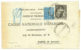 France : Entier Postal Pneumatique Caisse D'Epargne 1f50  + 1f50 Noir - Other & Unclassified