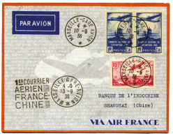 France : 1er Courrier Aérien France-Chine - Andere & Zonder Classificatie