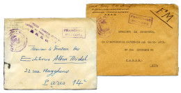 France : 2 Lettres En Franchise: En-tête "FLOTTILLE DU YANG TSE KIANG CANONNIERE FRANCIS GARNIER F.N.E.O." (1934) Et Gri - Other & Unclassified