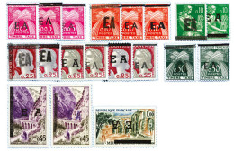 Algérie : 19 Timbres Surcharge "EA" Neufs** - Other & Unclassified