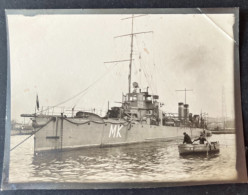 Photo Ancienne Originale Snapshot Contretorpilleur TOULON 1913 WW1 MILITAIRE GUERRE BATEAU MARINE 9 X 6 CM ( RefJS1) - Schiffe