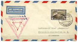 Allemagne : Voyage Du "Graf Zeppelin" à Chicago. PA N°42C Obl. "FRIEDRICHSHAFEN 14/10/33" - Poste Aérienne & Zeppelin