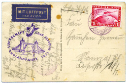 Allemagne : Vol Zeppelin D'Allemagne Pour L'Angleterre 18/8/1931 - Airmail & Zeppelin