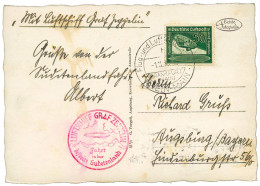 Allemagne : Vol Zeppelin De Francfort Pour Augsbourg 1/12/33 - Luft- Und Zeppelinpost