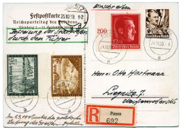 Allemagne : Entier Postal Avec Complément D'affranchissement Obl. En REC. - Autres & Non Classés