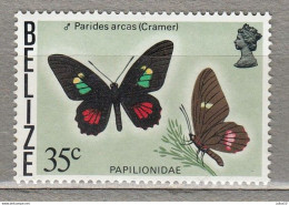 BRITISH COLLONIES BELIZE Fauna Insects Butterflies 1977 MNH(**) Mi 370 #Fauna74 - Papillons