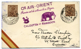 Indes Anglaises : 1er Vol CALCUTTA-RANGOON - Sonstige & Ohne Zuordnung