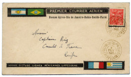 Brésil : 5-2-1925. RIO-RECIFE- Enveloppe Spéciale En Couleurs Des Lignes Aériennes Latécoère - Autres & Non Classés