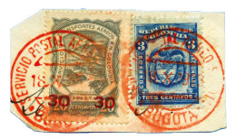 Colombie : PA N°56 + 244 Obl. Sur Fragment - Colombie