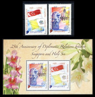 EMISSIONE CONGIUNTA Vaticano - 2006 SINGAPORE SET MNH ** + BF 25° Anniversario Delle Relazioni Con Singapore - Abarten