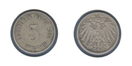 Allemagne  5 Pfennig 1894 A, Type Ll, KM# 11, Deutsches Reich, - 5 Pfennig