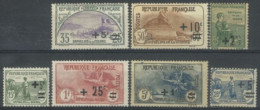 FRANCE - 1922, FOR THE BENEFIT OF THE WAR ORPHANS STAMPS SET OF 7, UMM (**). - Ungebraucht