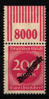 Deutsches Reich Dienstmarken 78W OR Postfrisch 2/9/2 #HT834 - Dienstzegels