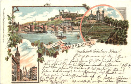 Gruss Aus Würzburg - Litho - Wuerzburg