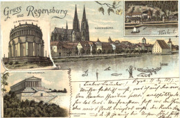 Gruss Aus Regensburg - Litho - Regensburg