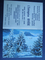 Calendrier De Poche Entreprise Rivière Neige 1985   CP240397 - Tamaño Pequeño : 1981-90