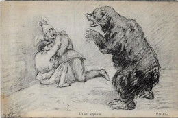 CPA Ours Russie Russia Anti Kaiser Autriche Satirique Caricature écrite - Satirical