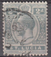 ST SANTA LUCIA 1913-1919 - REY GEORGE V - YVERT 68 USADO - Ste Lucie (...-1978)
