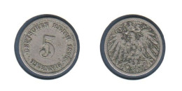 Allemagne  5 Pfennig 1896 F, Type Ll, KM# 11, Deutsches Reich, - 5 Pfennig